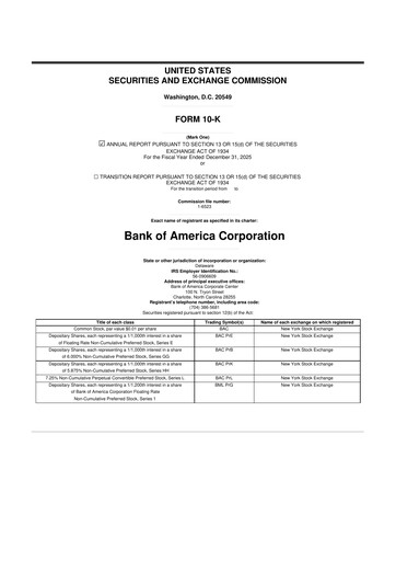 Thumbnail Bank of America  10-K Annual Report 2025