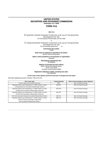 Thumbnail Bank of America  10-Q Quarterly Report FY2026 