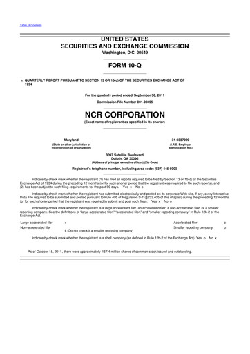 Vorschaubild NCR Voyix Corporation 10-Q Quartalsbericht 2011 