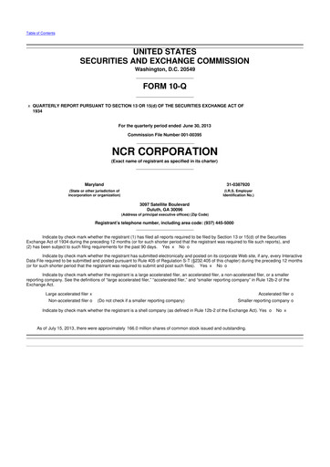 Vorschaubild NCR Voyix Corporation 10-Q Quartalsbericht 2013 