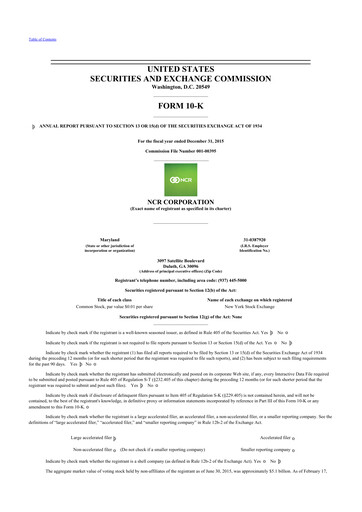 Vorschaubild NCR Voyix Corporation 10-K Jahresbericht 2015