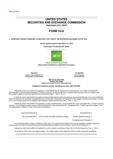 Vorschaubild NCR Voyix Corporation 10-Q Quartalsbericht 2018 