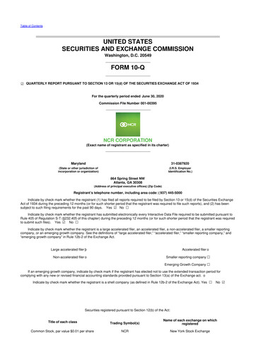 Vorschaubild NCR Voyix Corporation 10-Q Quartalsbericht 2020 