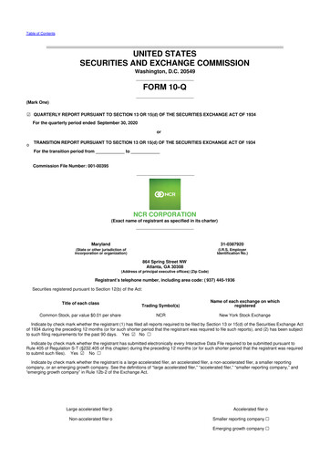 Vorschaubild NCR Voyix Corporation 10-Q Quartalsbericht 2020 