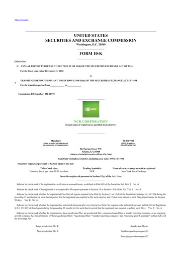 Vorschaubild NCR Voyix Corporation 10-K Jahresbericht 2020