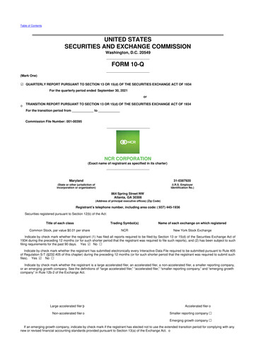 Vorschaubild NCR Voyix Corporation 10-Q Quartalsbericht 2020 