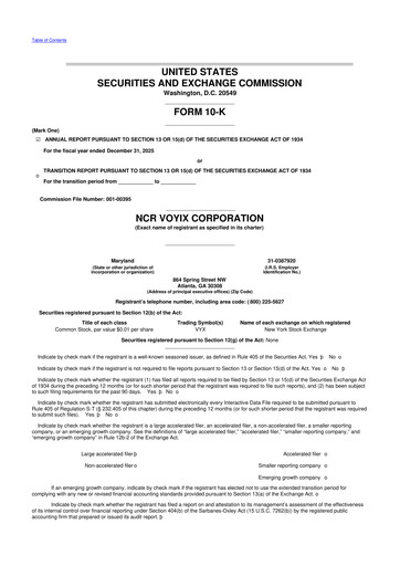 Thumbnail NCR Voyix Corporation 10-K Annual Report 2025
