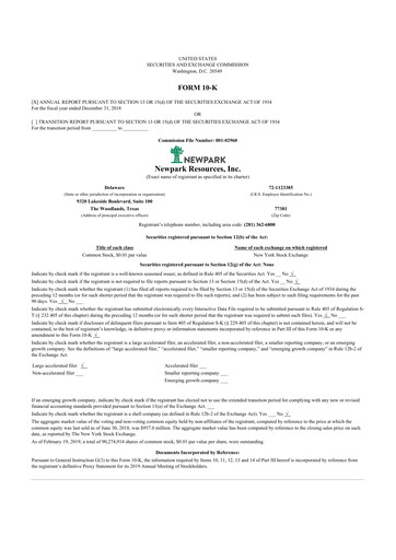 Thumbnail NPK International 10-K Annual Report 2018