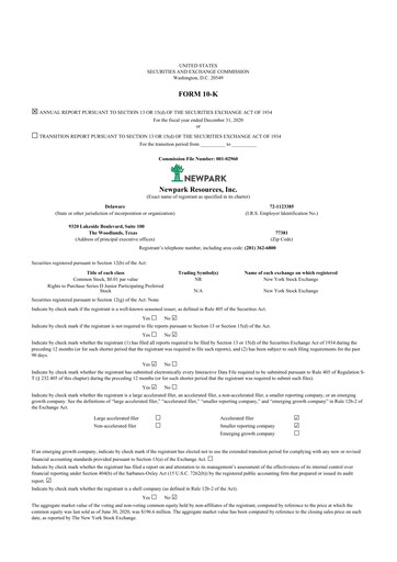 Thumbnail NPK International 10-K Annual Report 2020