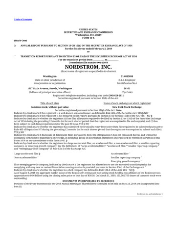 Thumbnail Nordstrom 10-K Annual Report 2018