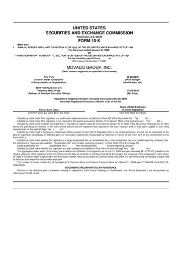 Thumbnail Movado Group 10-K Annual Report 