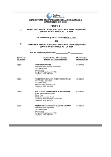 Thumbnail Eversource Energy 10-Q Quarterly Report FY 