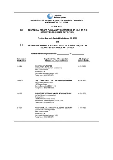 Thumbnail Eversource Energy 10-Q Quarterly Report FY 