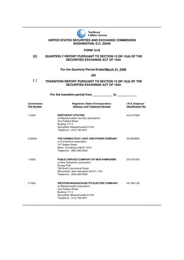 Thumbnail Eversource Energy 10-Q Quarterly Report FY 