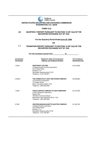 Thumbnail Eversource Energy 10-Q Quarterly Report FY 