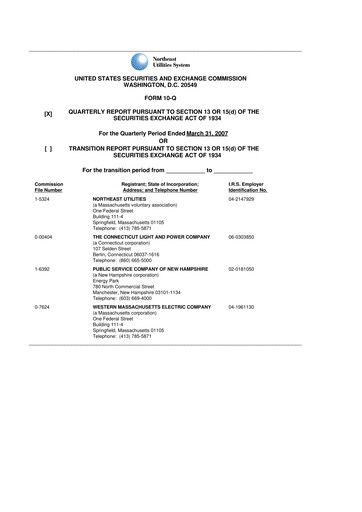 Thumbnail Eversource Energy 10-Q Quarterly Report FY 