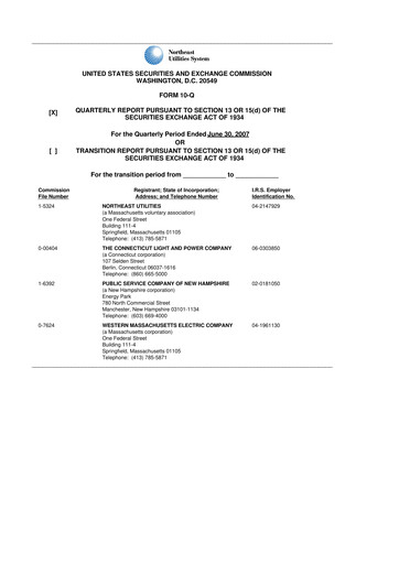 Thumbnail Eversource Energy 10-Q Quarterly Report FY 