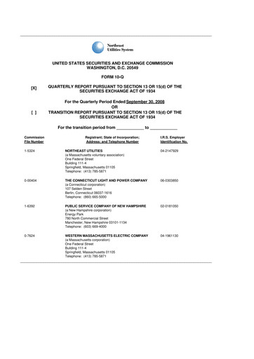 Thumbnail Eversource Energy 10-Q Quarterly Report FY 