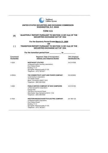 Thumbnail Eversource Energy 10-Q Quarterly Report FY 