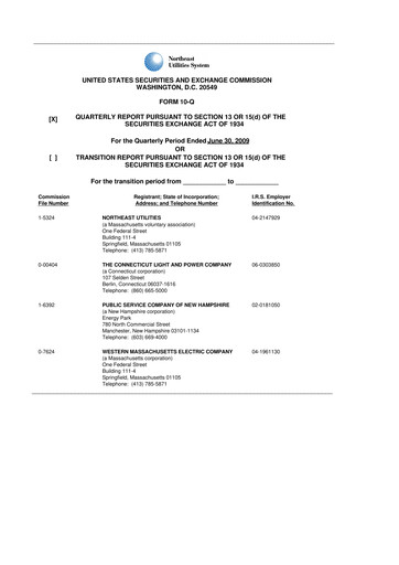 Thumbnail Eversource Energy 10-Q Quarterly Report FY 