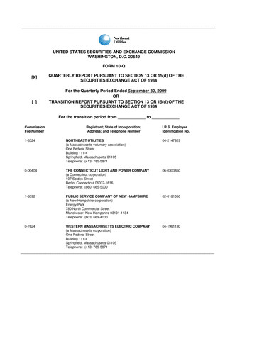 Thumbnail Eversource Energy 10-Q Quarterly Report FY 