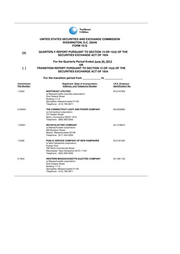 Thumbnail Eversource Energy 10-Q Quarterly Report FY 