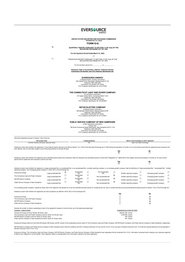 Thumbnail Eversource Energy 10-Q Quarterly Report FY2023 