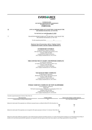 Thumbnail Eversource Energy 10-K Annual Report 2023