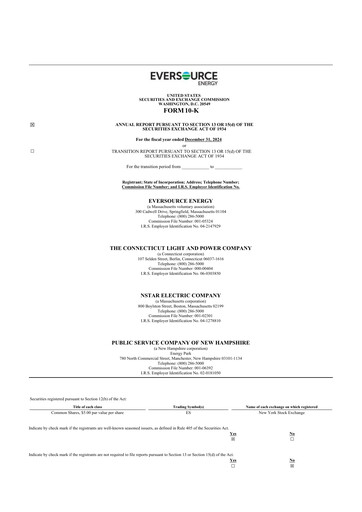 Thumbnail Eversource Energy 10-K Annual Report 2024