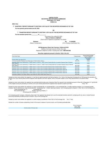 Vorschaubild Wells Fargo 10-Q Quartalsbericht 2022 