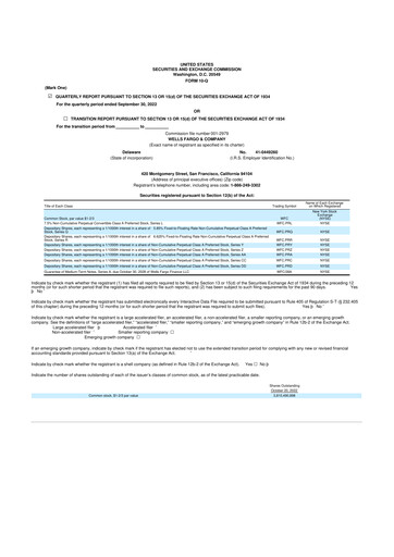 Vorschaubild Wells Fargo 10-Q Quartalsbericht 2022 