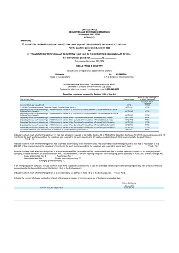 Vorschaubild Wells Fargo 10-Q Quartalsbericht 2023 