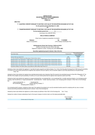 Vorschaubild Wells Fargo 10-Q Quartalsbericht 2025 