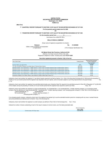 Miniature Wells Fargo 10-Q Rapport trimestriel 2026 