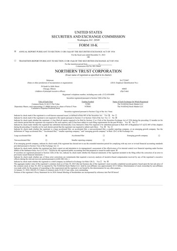 Thumbnail Northern Trust
 10-K Annual Report 2023