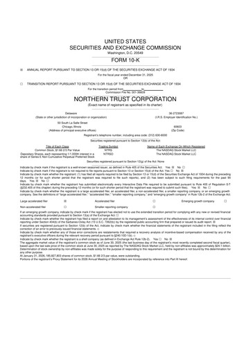Thumbnail Northern Trust
 10-K Annual Report 2025