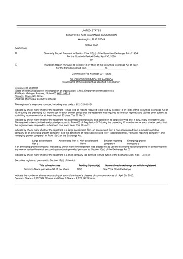 Thumbnail Oil-Dri Corporation Of America
 10-Q Quarterly Report FY2020 