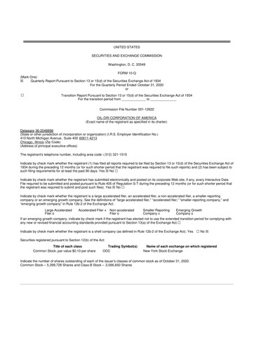 Thumbnail Oil-Dri Corporation Of America
 10-Q Quarterly Report FY2020 