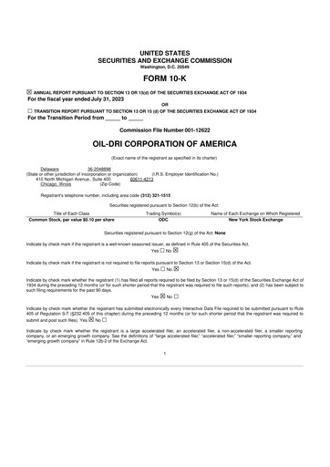 Thumbnail Oil-Dri Corporation Of America
 10-K Annual Report 2023