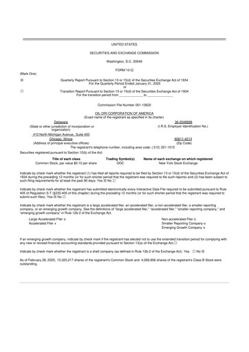 Thumbnail Oil-Dri Corporation Of America
 10-Q Quarterly Report FY2025 