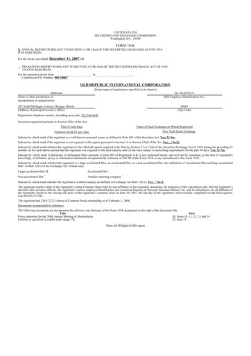 Thumbnail Old Republic International
 10-K Annual Report 