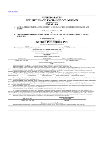 Thumbnail Oxford Industries
 10-K Annual Report 2024