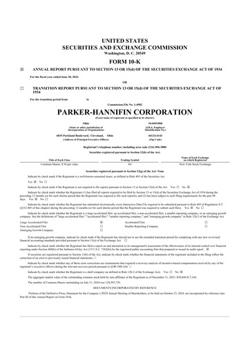 Thumbnail Parker-Hannifin
 10-K Annual Report 2024