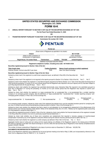 Thumbnail Pentair
 10-K Annual Report 2025