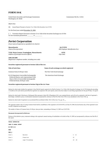 Miniature Tutor Perini Corporation
 10-K Rapport annuel 