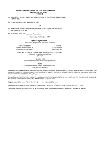 Thumbnail Tutor Perini Corporation
 10-Q Quarterly Report FY 