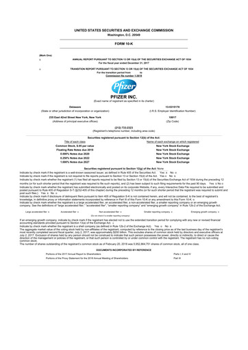 Thumbnail Pfizer 10-K Annual Report 2017