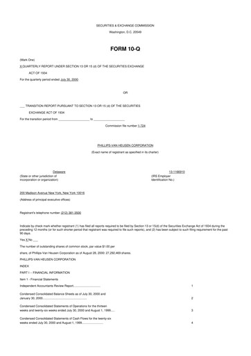 Thumbnail PVH Corp.
 10-Q Quarterly Report FY 