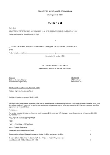 Thumbnail PVH Corp.
 10-Q Quarterly Report FY 