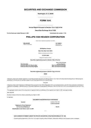 Thumbnail PVH Corp.
 10-K Annual Report 